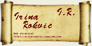 Irina Rokvić vizit kartica